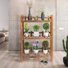 Wooden 3 Shelf Folding Plant Stand