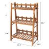 Wooden 3 Shelf Folding Plant Stand