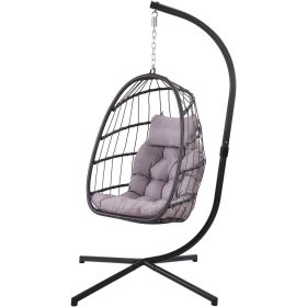 Grey Indoor/Outdoor Wicker Egg Chair