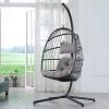 Grey Indoor/Outdoor Wicker Egg Chair