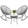 3 Piece Rocking Chair Bistro Set