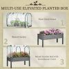 Raised Garden Bed Planter with Greenhouse Cover