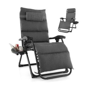 Grey Zero Gravity Adjustable Lounge Chair