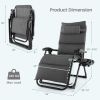 Grey Zero Gravity Adjustable Lounge Chair