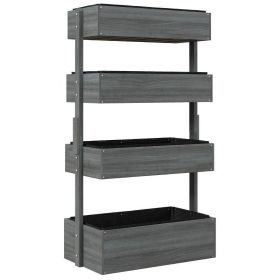 4 Tier Vertical Wooden Planter Box