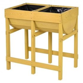 Raised Wooden Planter with Liner