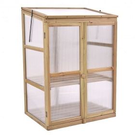 Portable Wooden Greenhouse; 30" x 22" x 43"