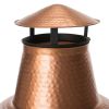 Copper and Iron Chiminea Fire Pit with Stand