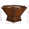 23 Inch Rustic Steel Fire Pit