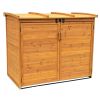 Wooden Storage Shed for Garbage and Recycle Bins