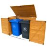Wooden Storage Shed for Garbage and Recycle Bins