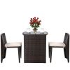 3 Piece Wicker Patio Set