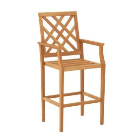 Patio Teak Wood Bar Stool