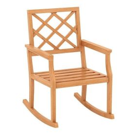 Teak Wood Rocking Chair; Oversized Rocker