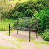 Powder Coated Steel 4-ft. Garden Bench