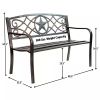 Powder Coated Steel 4-ft. Garden Bench