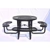 Heavy Duty Metal Round Picnic Table with 4 Benches