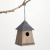 Natural Wood Hanging Bird House