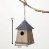 Natural Wood Hanging Bird House