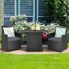 3-Piece PE Rattan Patio Furniture Set