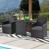 3-Piece PE Rattan Patio Furniture Set