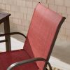 Set of 2 - Outdoor Patio Chairs; Pepper Red