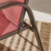 Set of 2 - Outdoor Patio Chairs; Pepper Red
