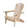 Folding Adirondack Chair in Natural Wood Finish