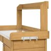 Natural Fir Wood Potting Bench with Metal Top