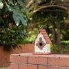 A-Frame Solid Wood Bird House with Slatted Roof