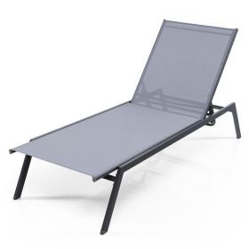 Adjustable Chaise Lounge Chair with Quick-Drying Fabric