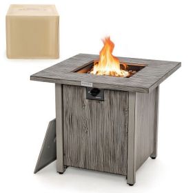 28" Square Fire Pit Table with Lid