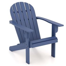 Acacia Wood Adirondack Chair with Inclined Seat