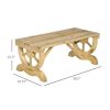 Farmhouse Backyard Garden Bench in Natural Finish