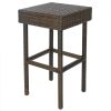 PE Wicker 3-Piece Bar Table and Stools Set