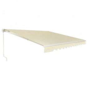 13' x 8' Beige Retractable Patio Awning