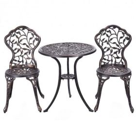 Cast Aluminum 3 Piece Bistro Set