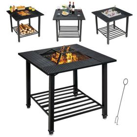 Fire Pit and Dining Table with Cooking Grate