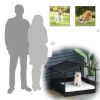 Wicker Raised Dog Bed with 2 in Thick Cushion