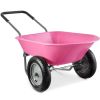 Heavy Duty 2-Wheel Multipurpose Wheelbarrow; Pink