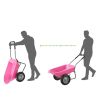 Heavy Duty 2-Wheel Multipurpose Wheelbarrow; Pink