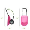 Heavy Duty 2-Wheel Multipurpose Wheelbarrow; Pink
