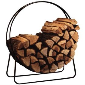 Circular 40-inch Steel Hoop Firewood Storage Rack