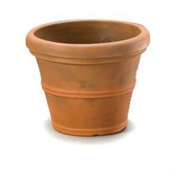 12-inch Round Planter in Rust Color