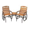 FarmHome 3 Piece Glider Chair Set with Side Table