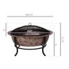 Rustic Wood Burning Fire Pit Cauldron