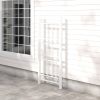 75-inch White Vinyl Outdoor Garden Trellis