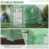 Greenhouse with Green PE Cover