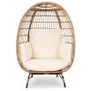 Oversized Patio Lounger Wicker Egg Chair