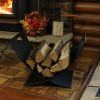 Modern Outdoor/Indoor Heavy Duty Steel Firewood Log Rack